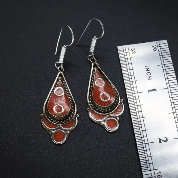 Traditional ethnic Gemstone earrings - Picture 3 of 8